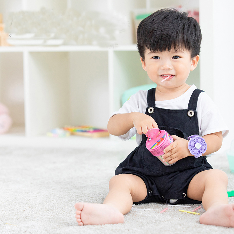Stress Relief Pop Wristband Fidget Sensory Hand Finger Press Silicone Toy 4