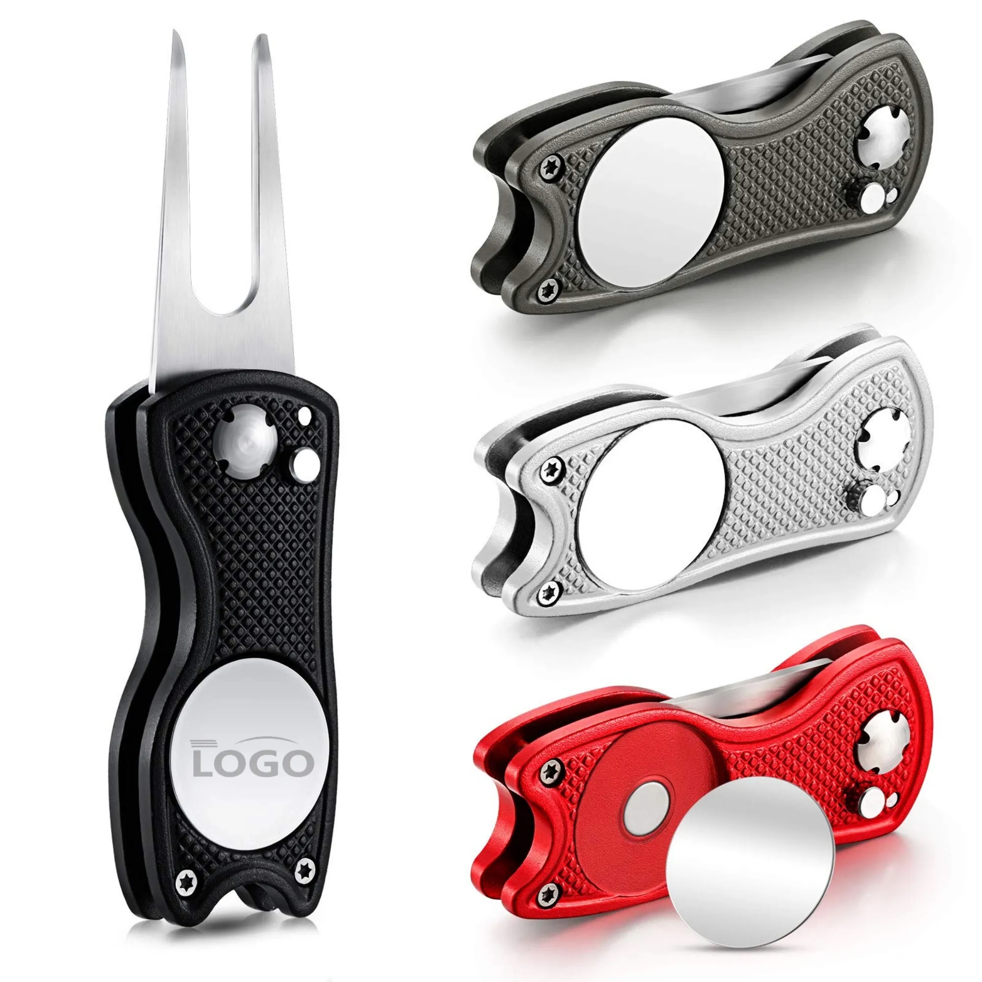 MOQ 20 PCS Foldable Golf Divot Tool With Mark 2