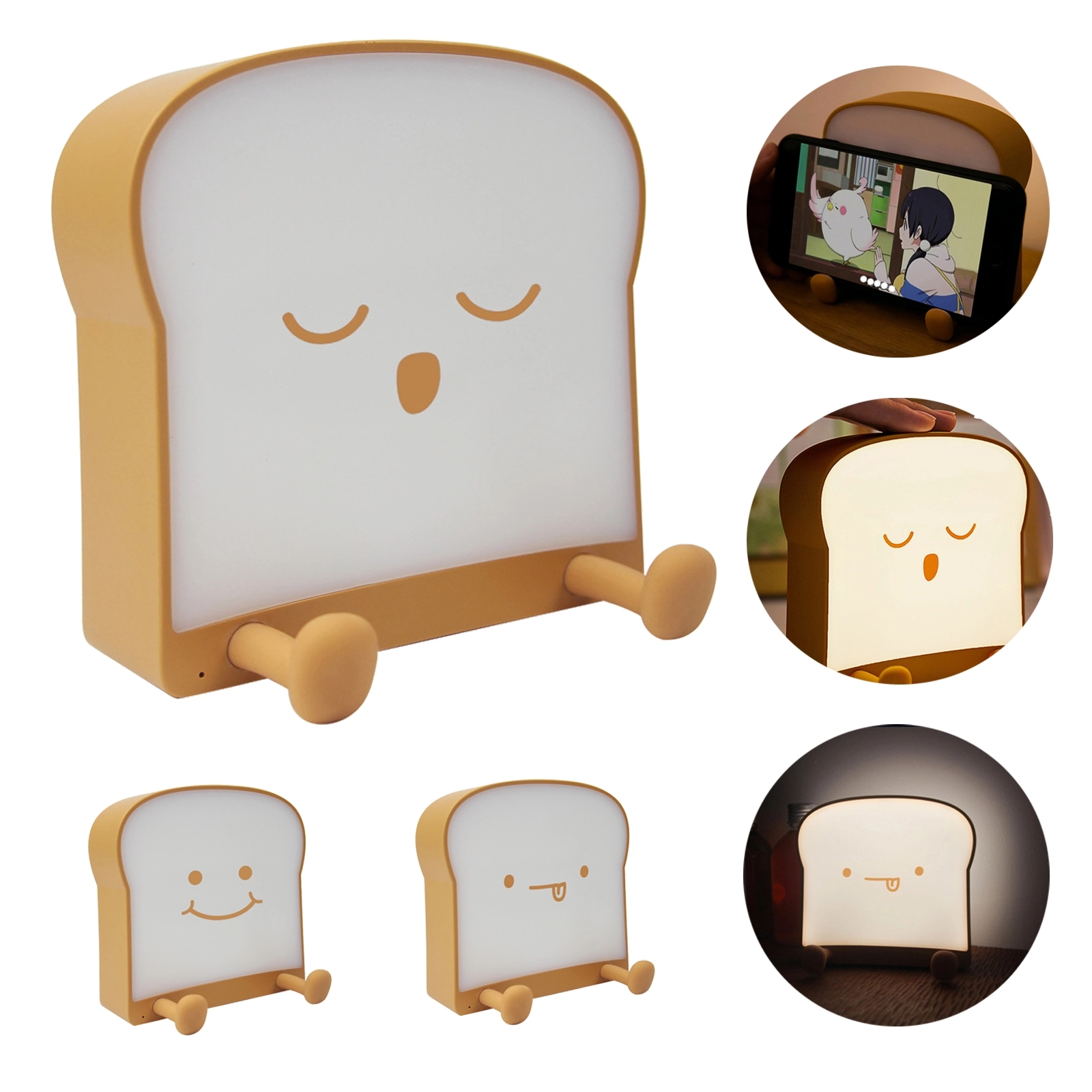 Cute Night Light Toast Bread Led Lamp 1