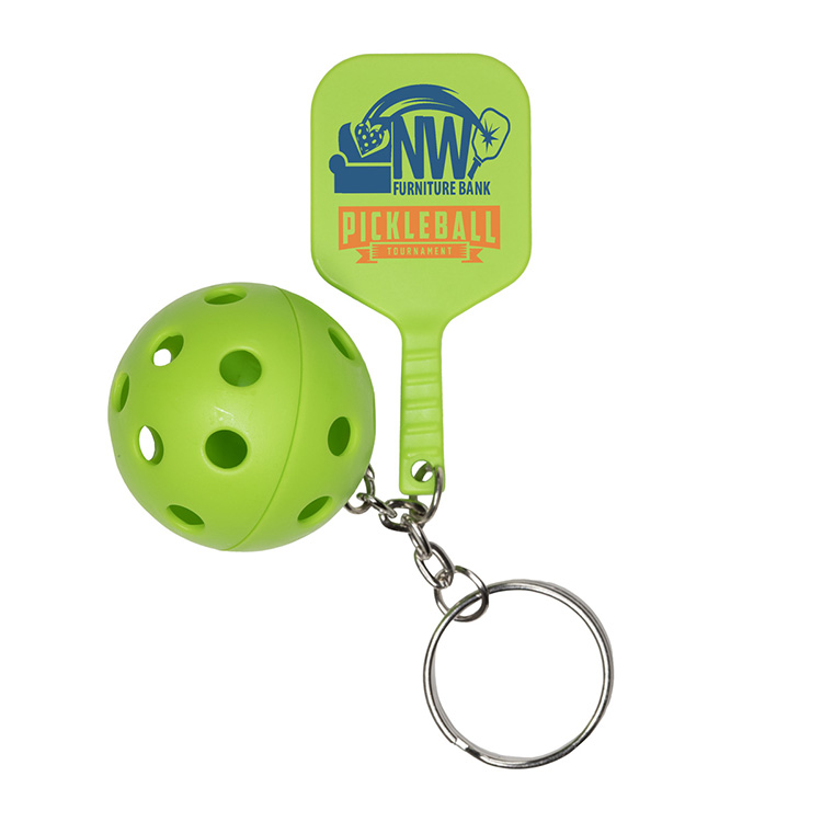 "PICKLE PADDLE" Pickle Ball Keychain 11