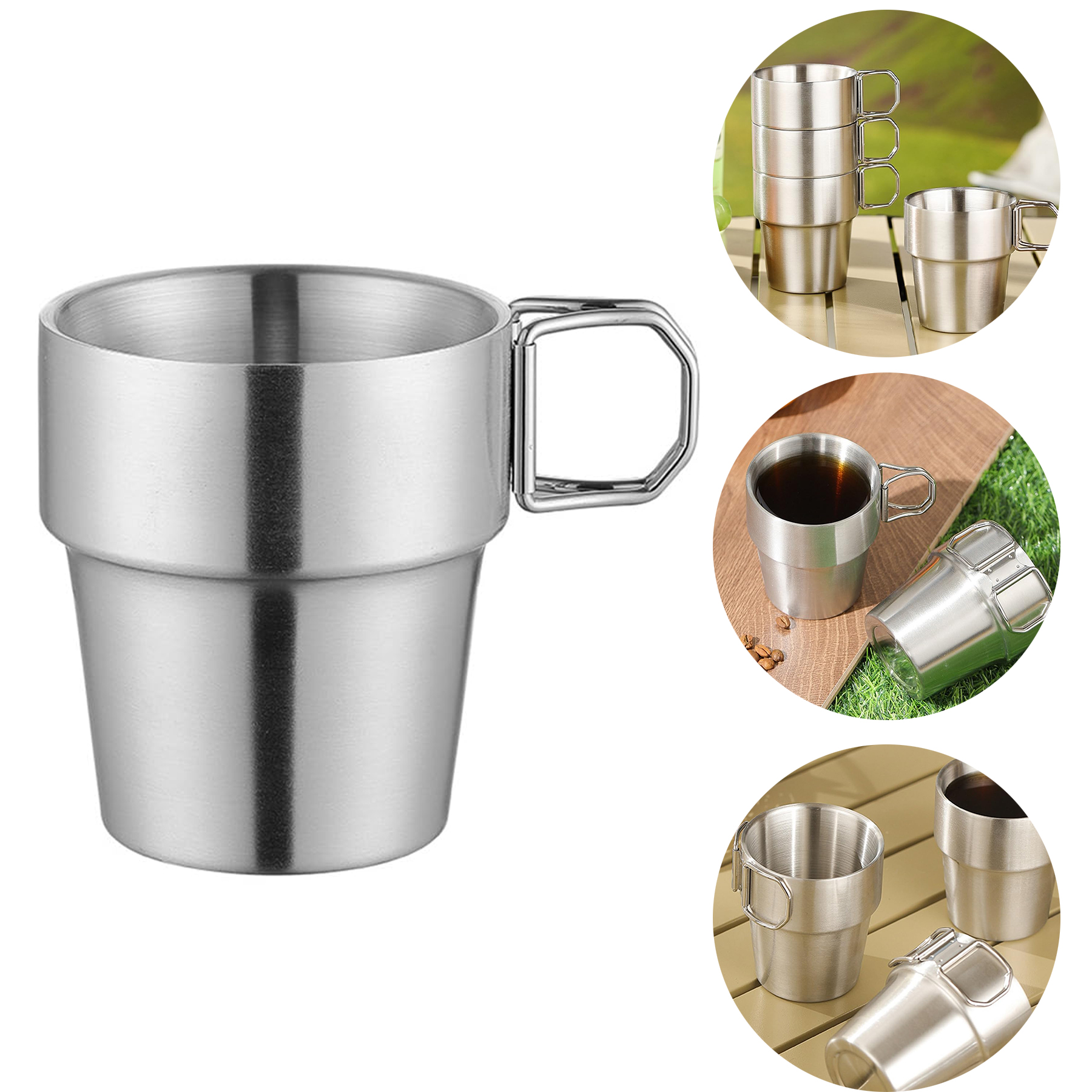 Stainless Steel Folding Handle Cup 2