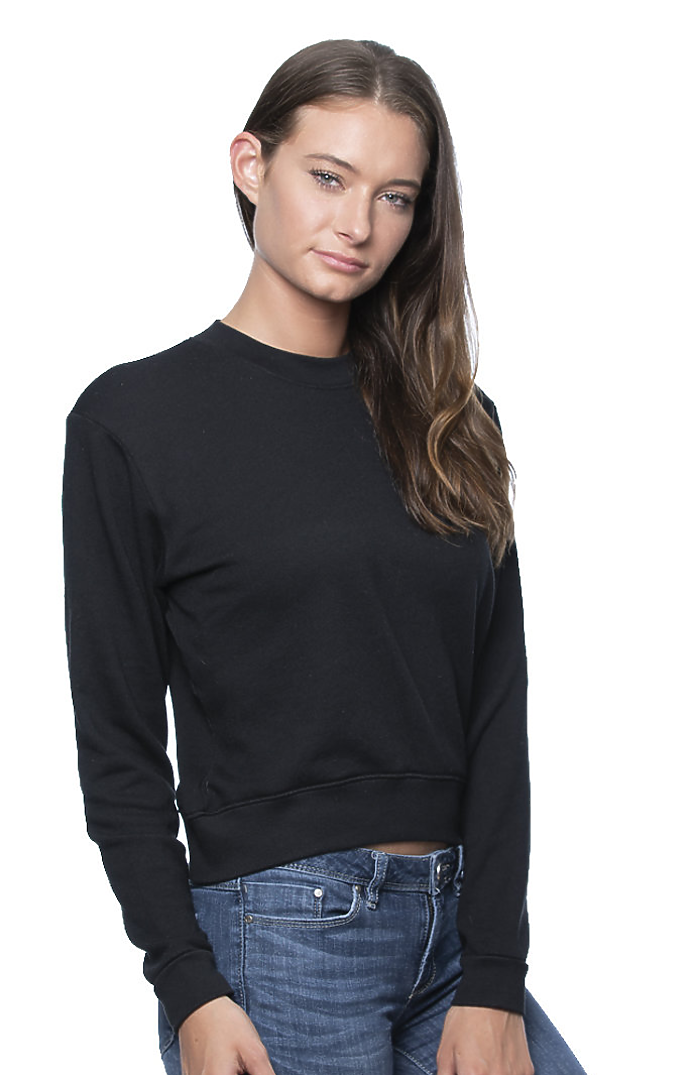 Womens Organic RPET French Terry Crew 2