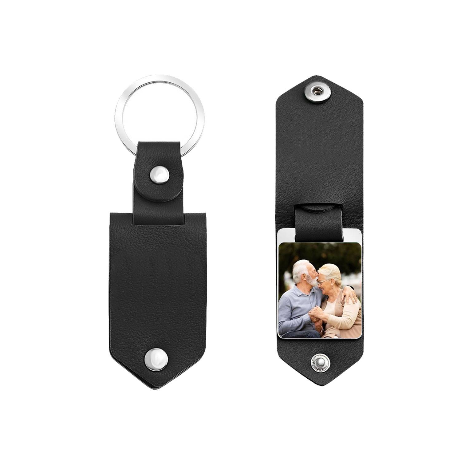 Customizable Compact Aluminium PU Leather Keychain 8