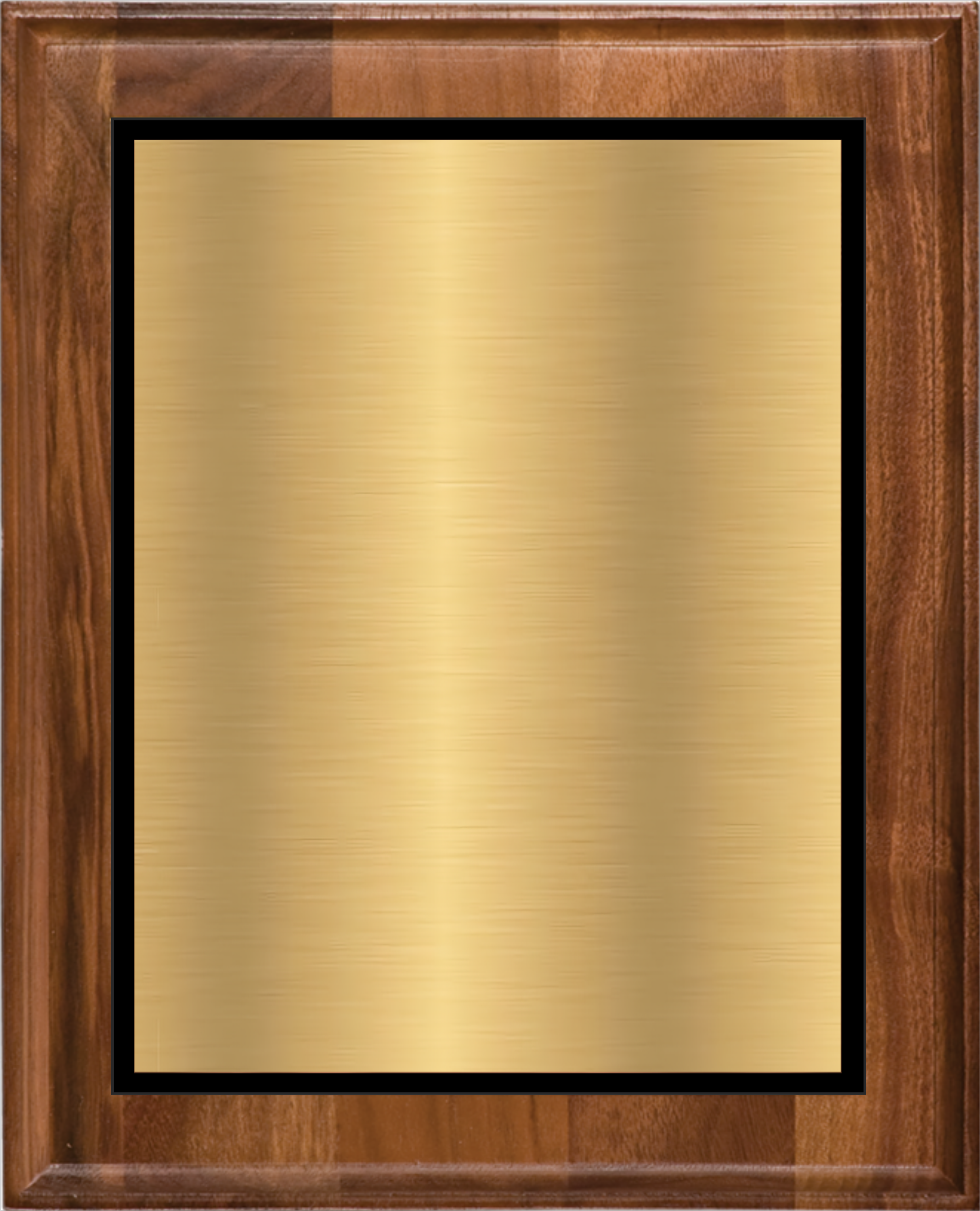 Walnut Wood Plaque w/Choice of Double Plate 12
