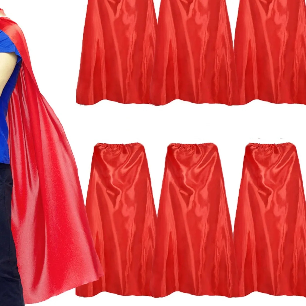 MOQ 100 PCS Custom LOGO Adult Kids Cosplay Colorful Cape 3