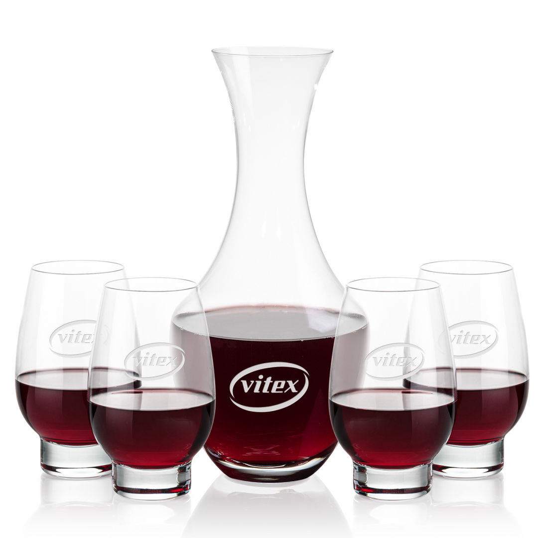 Oldham Carafe & Glenarden Stemless Wine 11