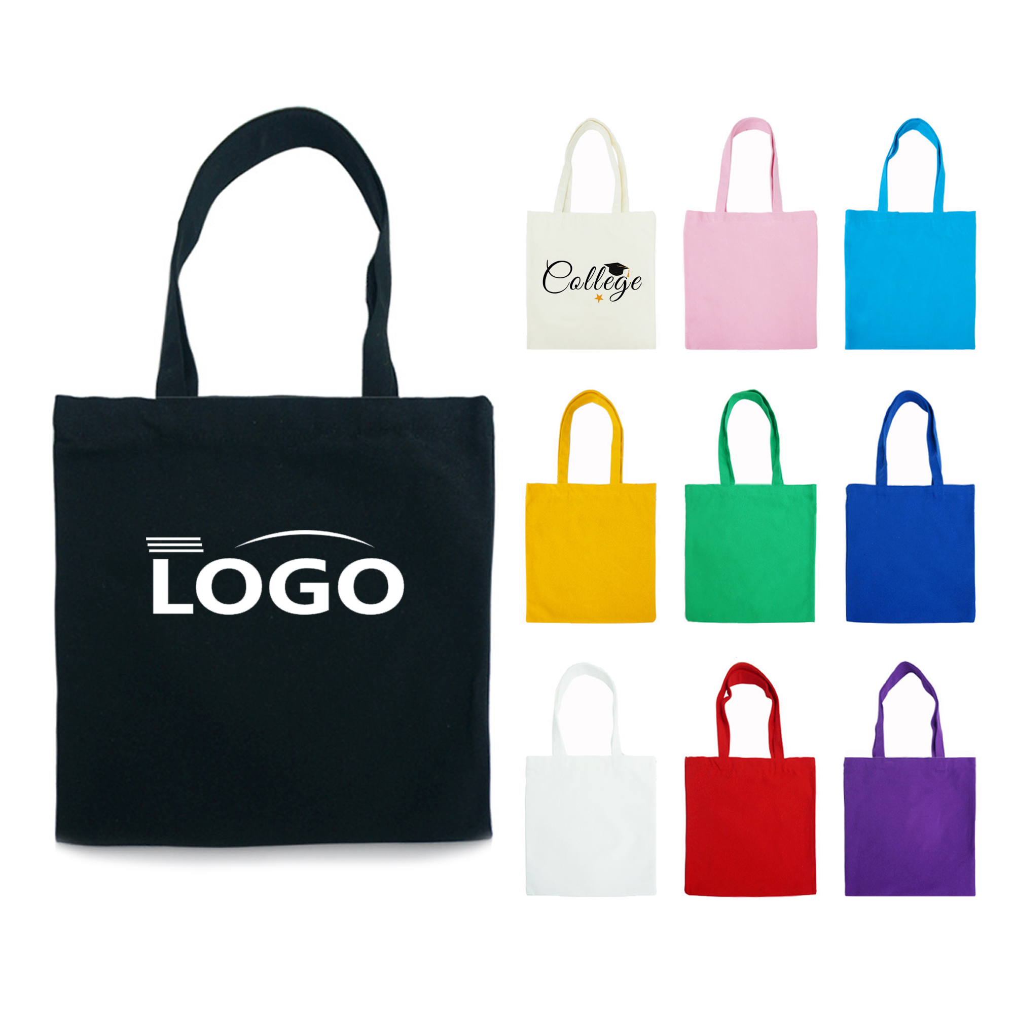 Economical Cotton Tote Bags, custom tote bag with logo imprint 1