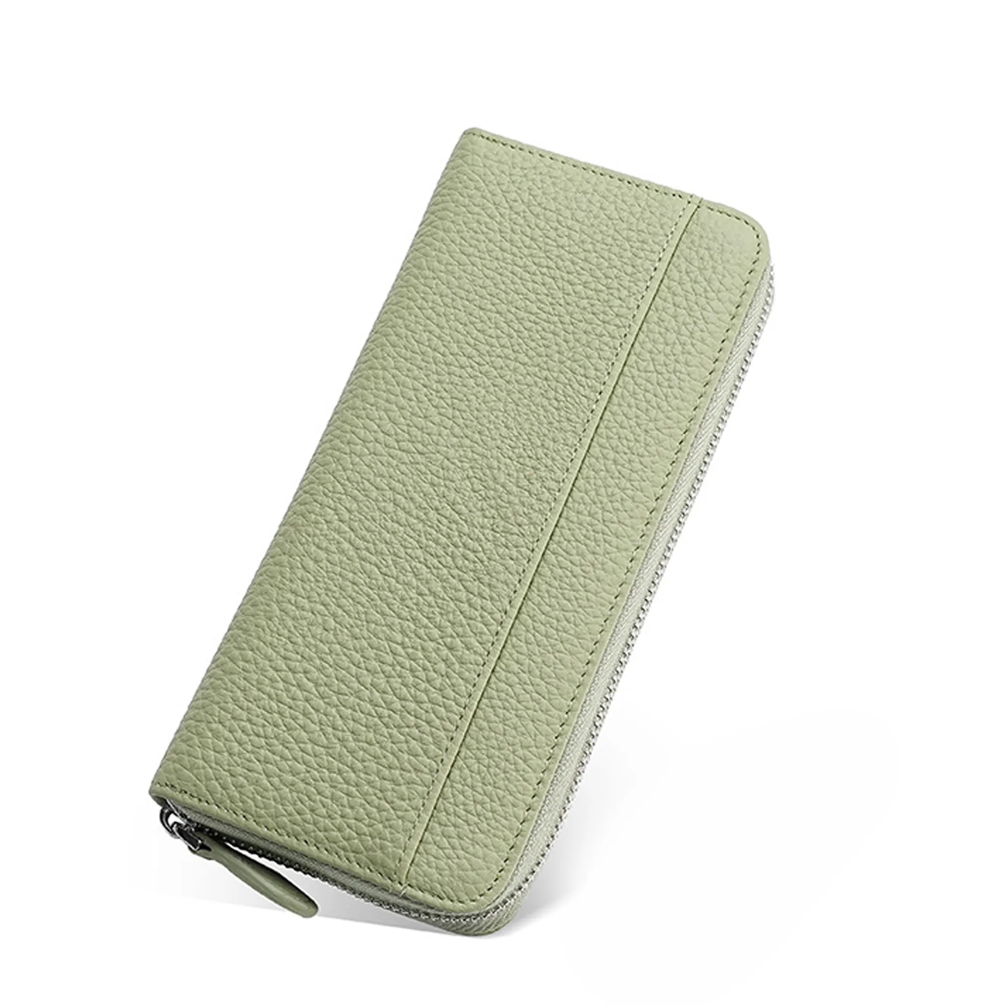 Women's Zippered Long Leather Wallet Card Holder 6