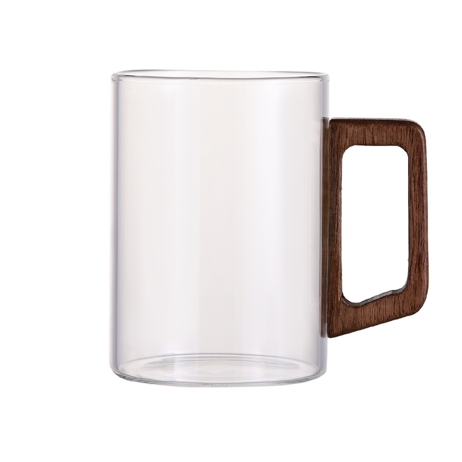 High end wooden handle 14 ounce large capacity thick coffee 1