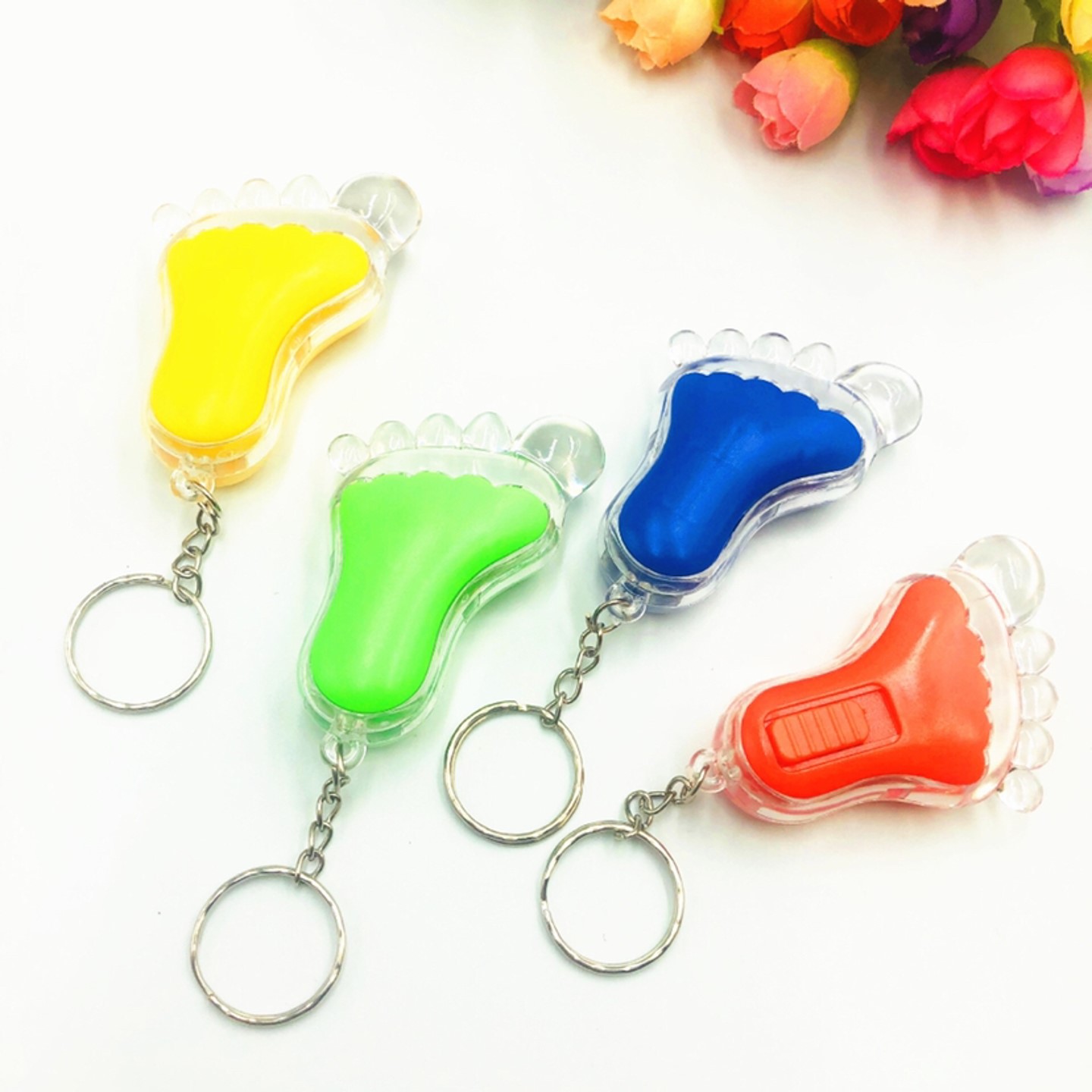LED Big Feet shaped flashlight keychain 6