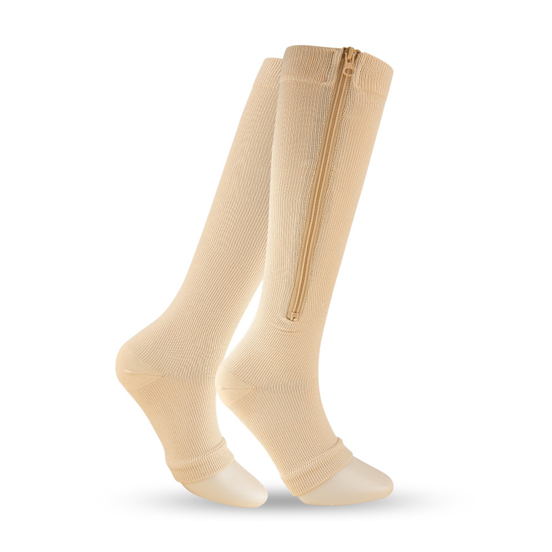 Medical Toeless Zipper Compression Socks 2