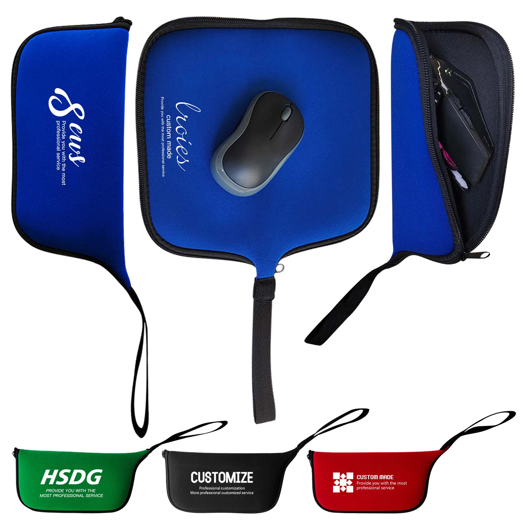 Multifunctional Mouse Pad Storage Pouch with Handle 2