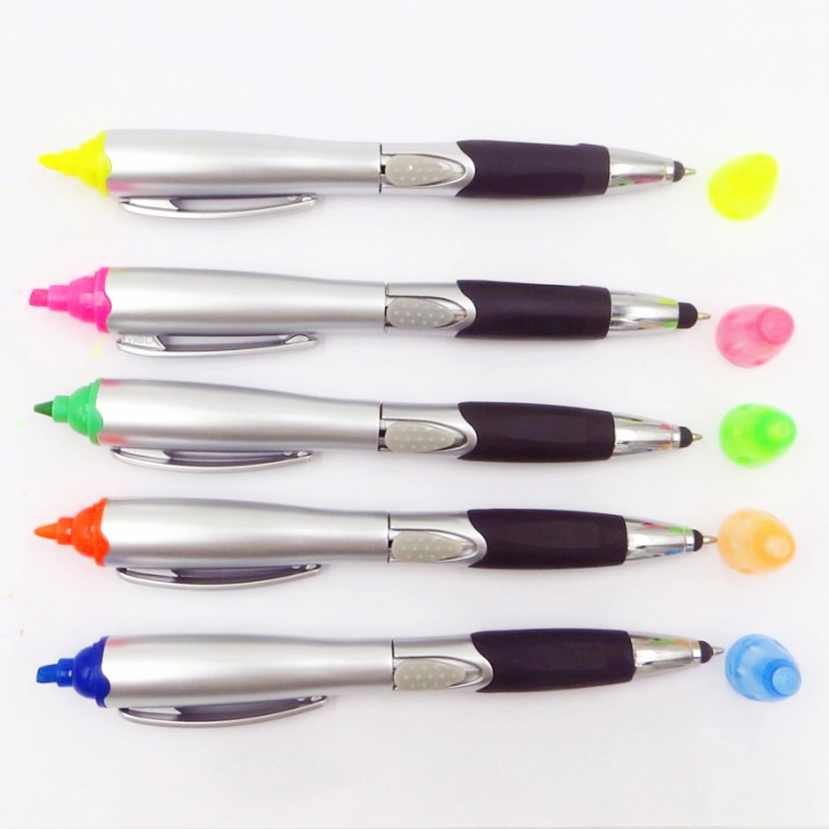 Slim Highlighter Ballpoint Pen With Soft Grip 4