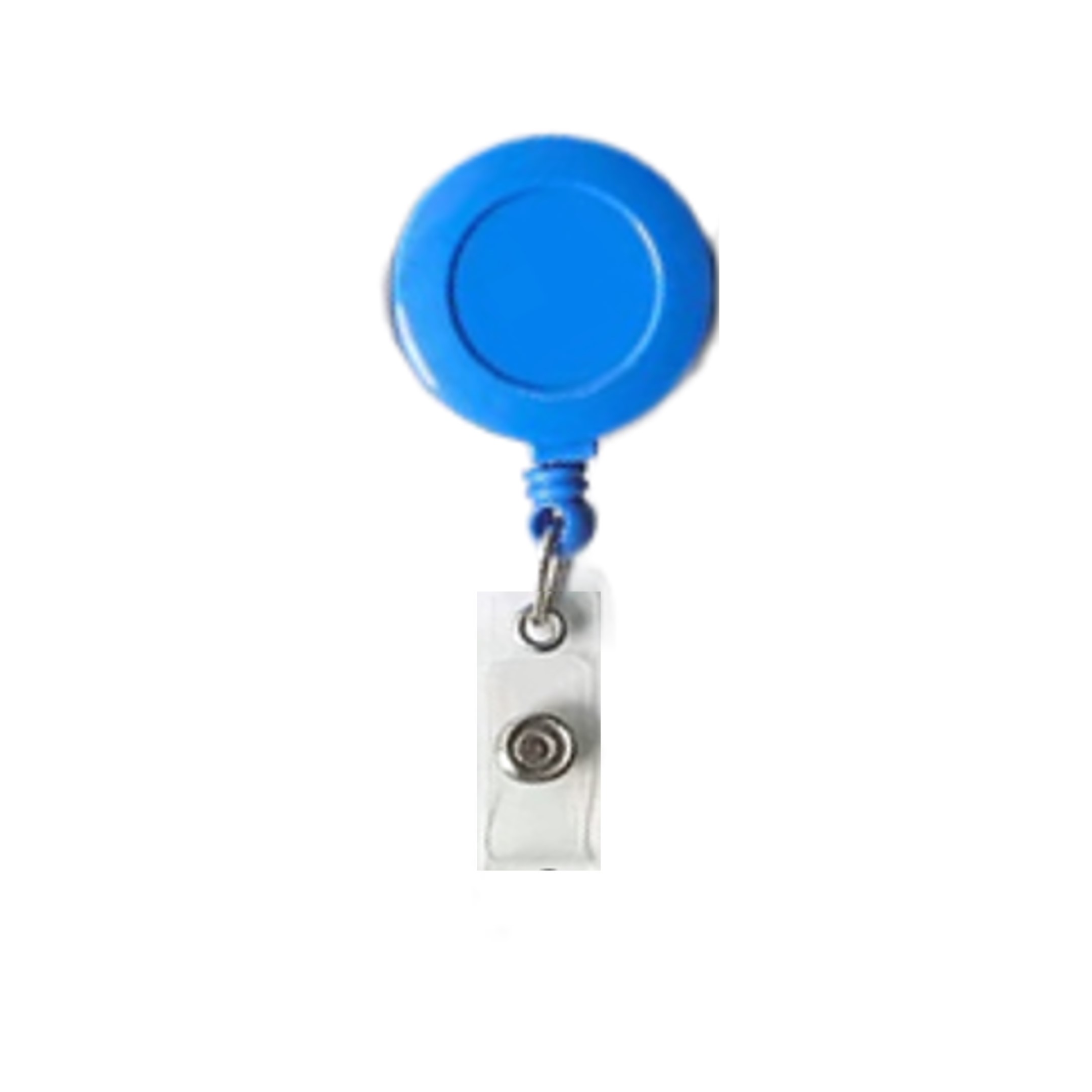 Epoxy Dome Retractable Round Badge Reel Holder w/ Belt Clip 18
