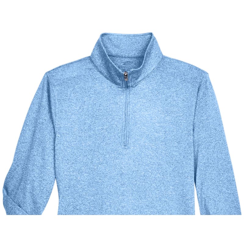 UltraClub Ladies' Cool & Dry Heathered Performance Quarter-Zip 4