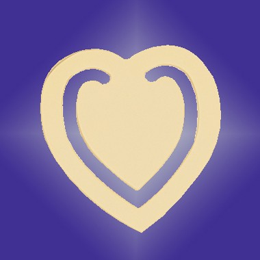 BRASS HEARTSHAPED BOOKMARKER 1
