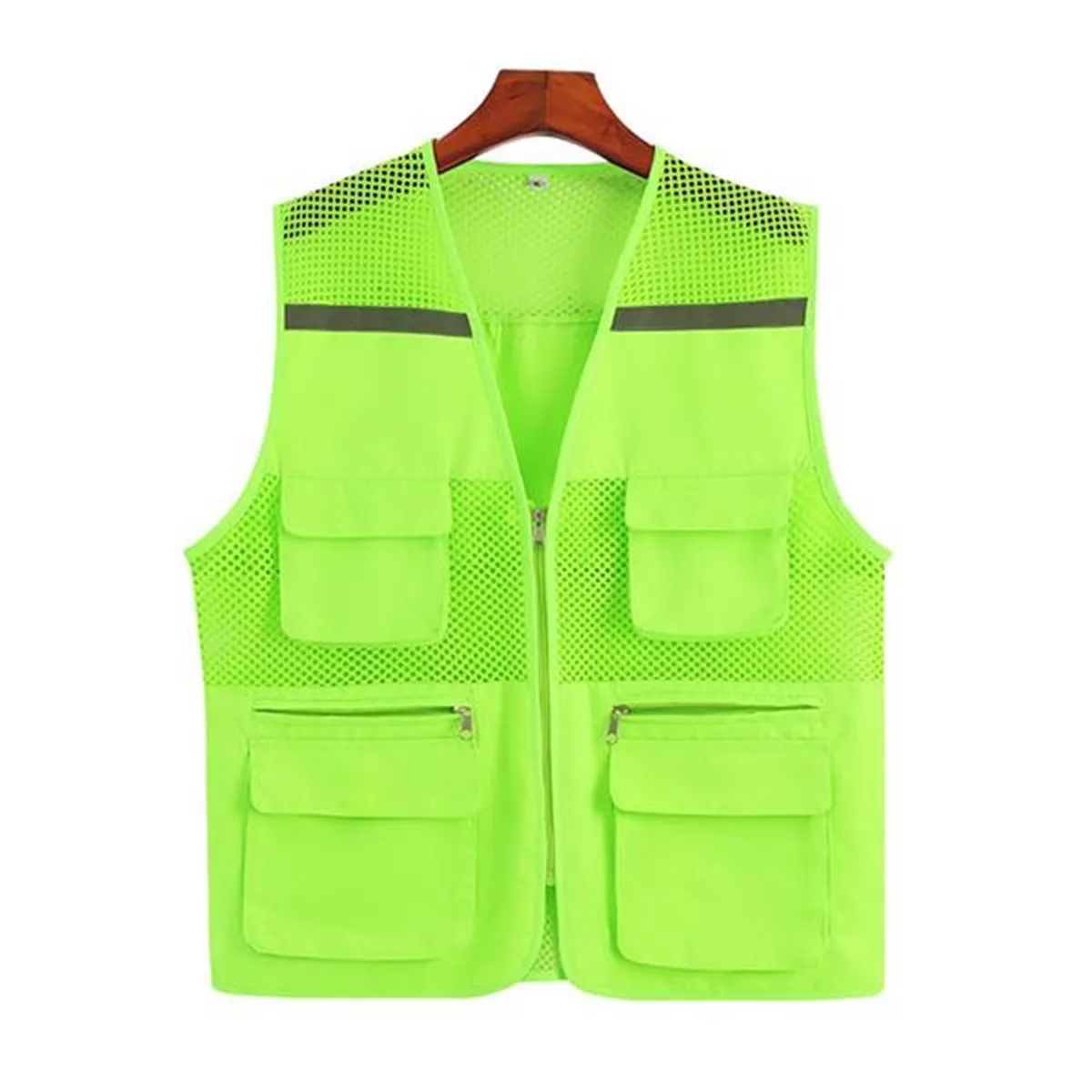 Mesh Breathable Reflective Safety Vest with pockets 8