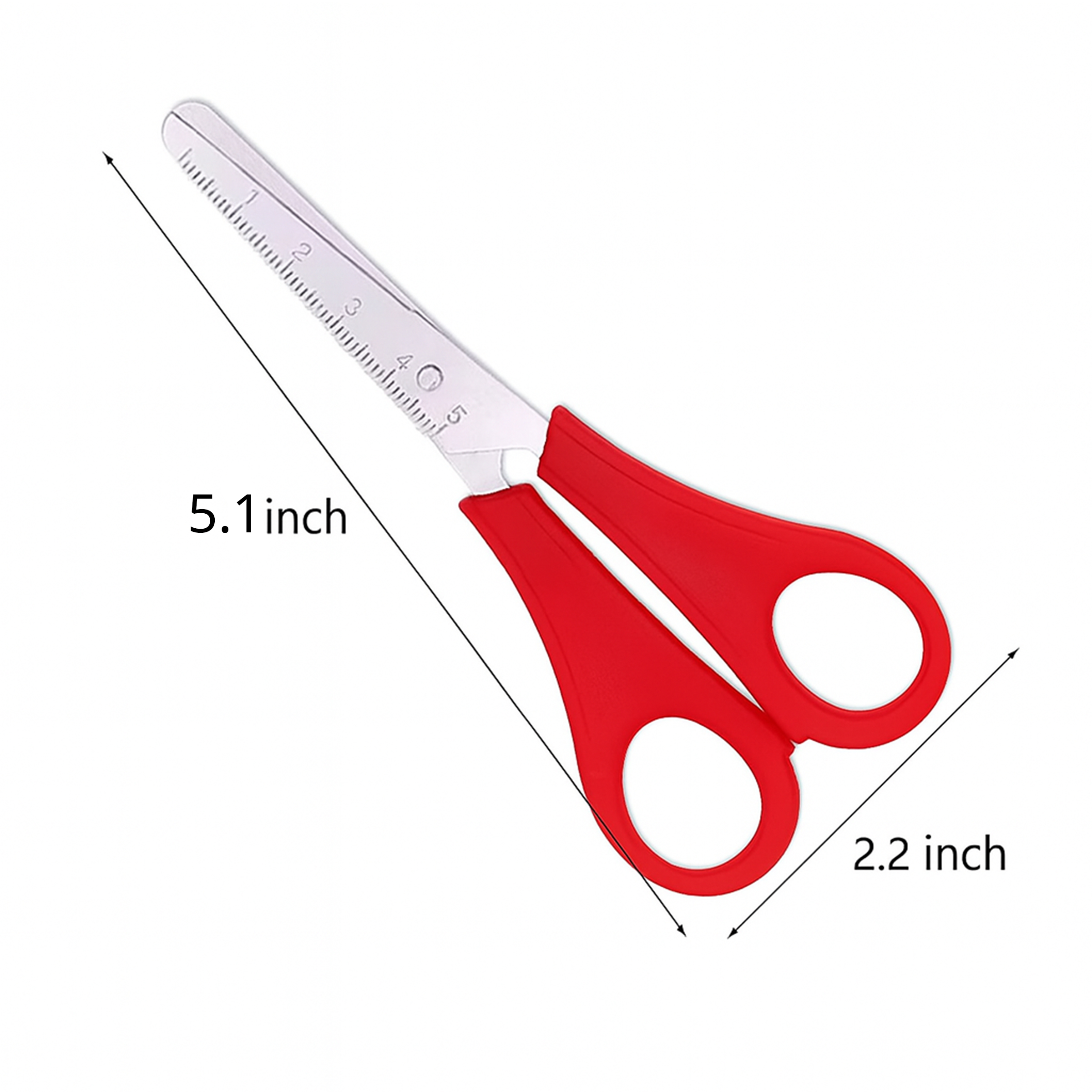 Safety Edge Scissors With Ruler Blade 3