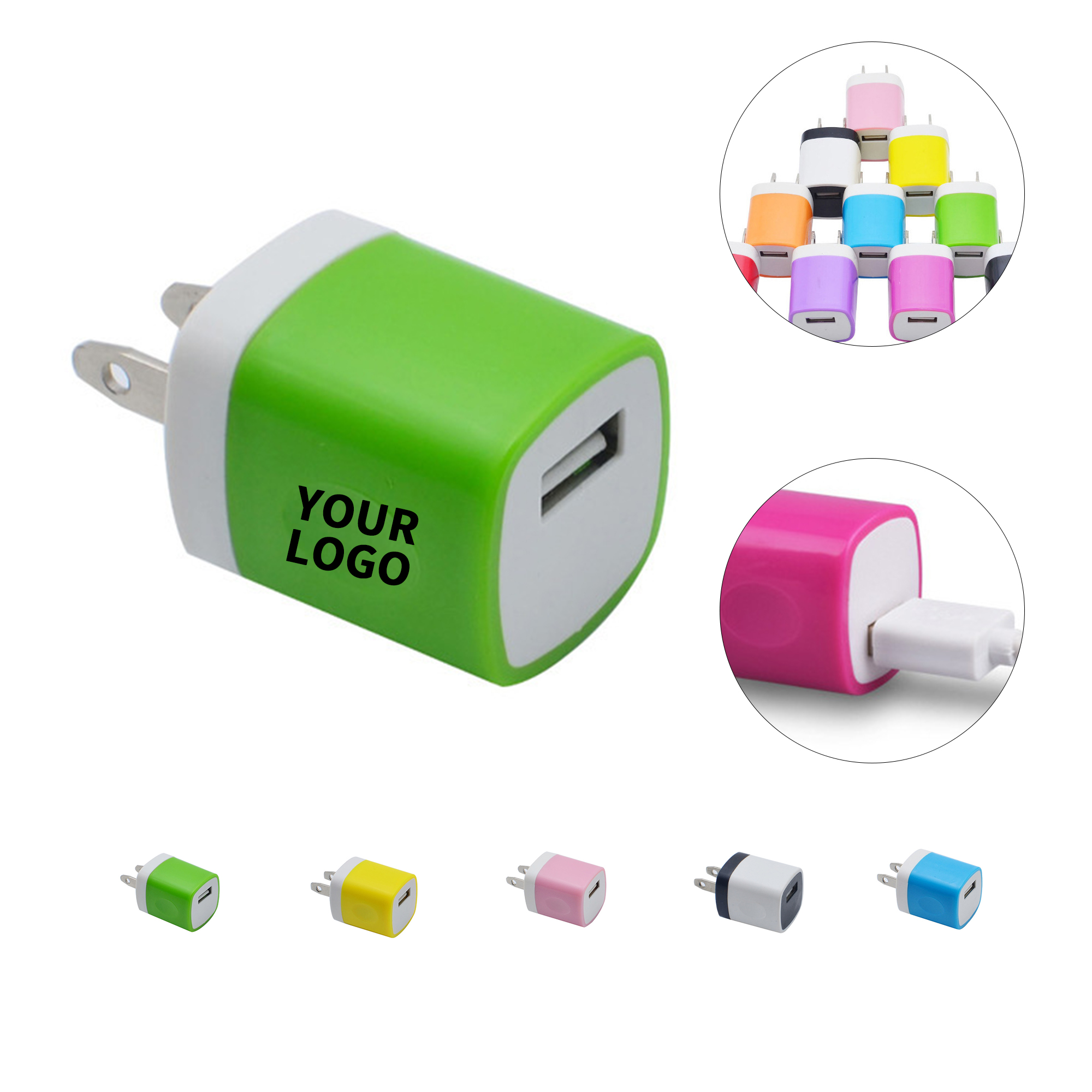 Dual Port Compact Wall Charger With Surge Protection 2
