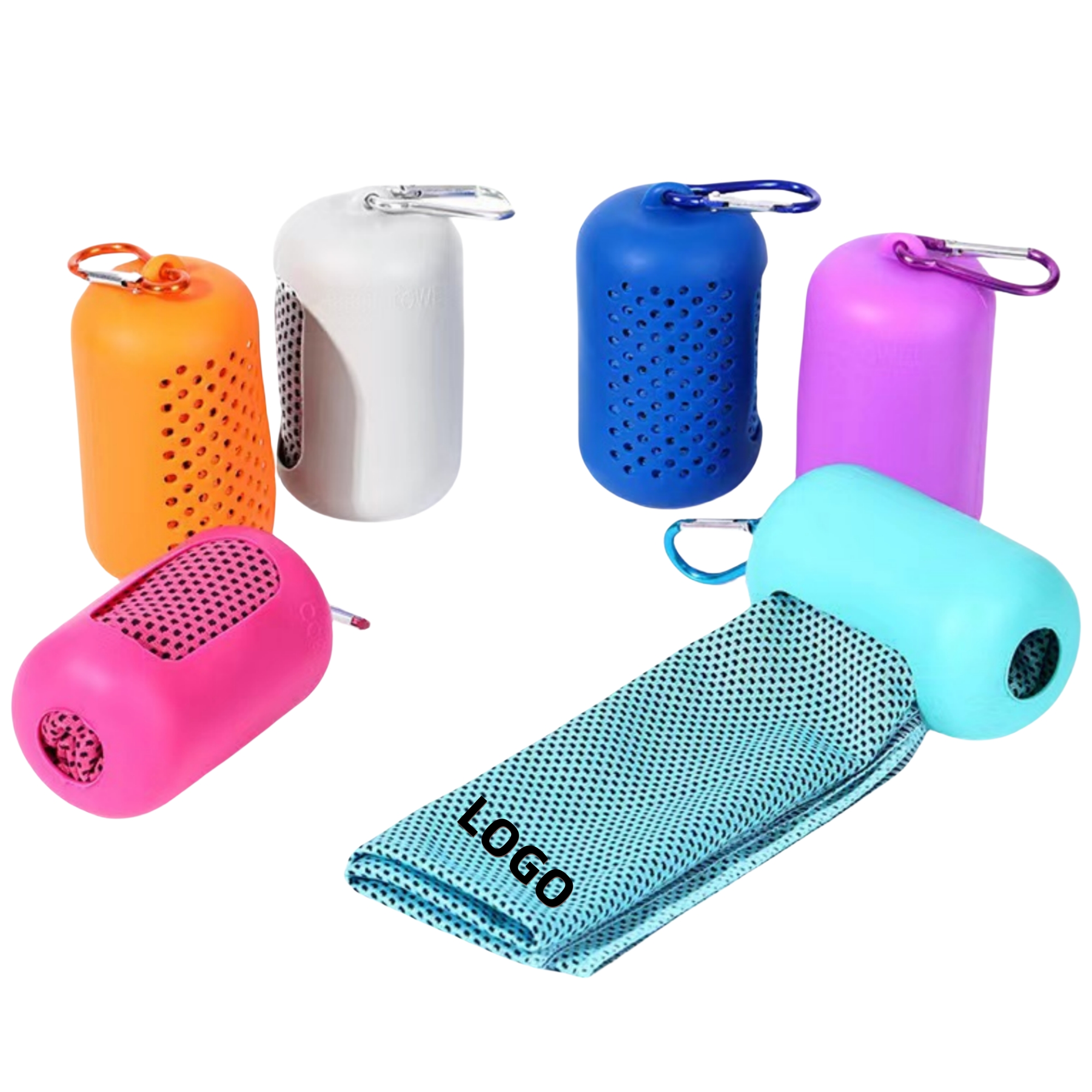 35.4"*11.8" Quick-Drying Towel with Silicone Case 1