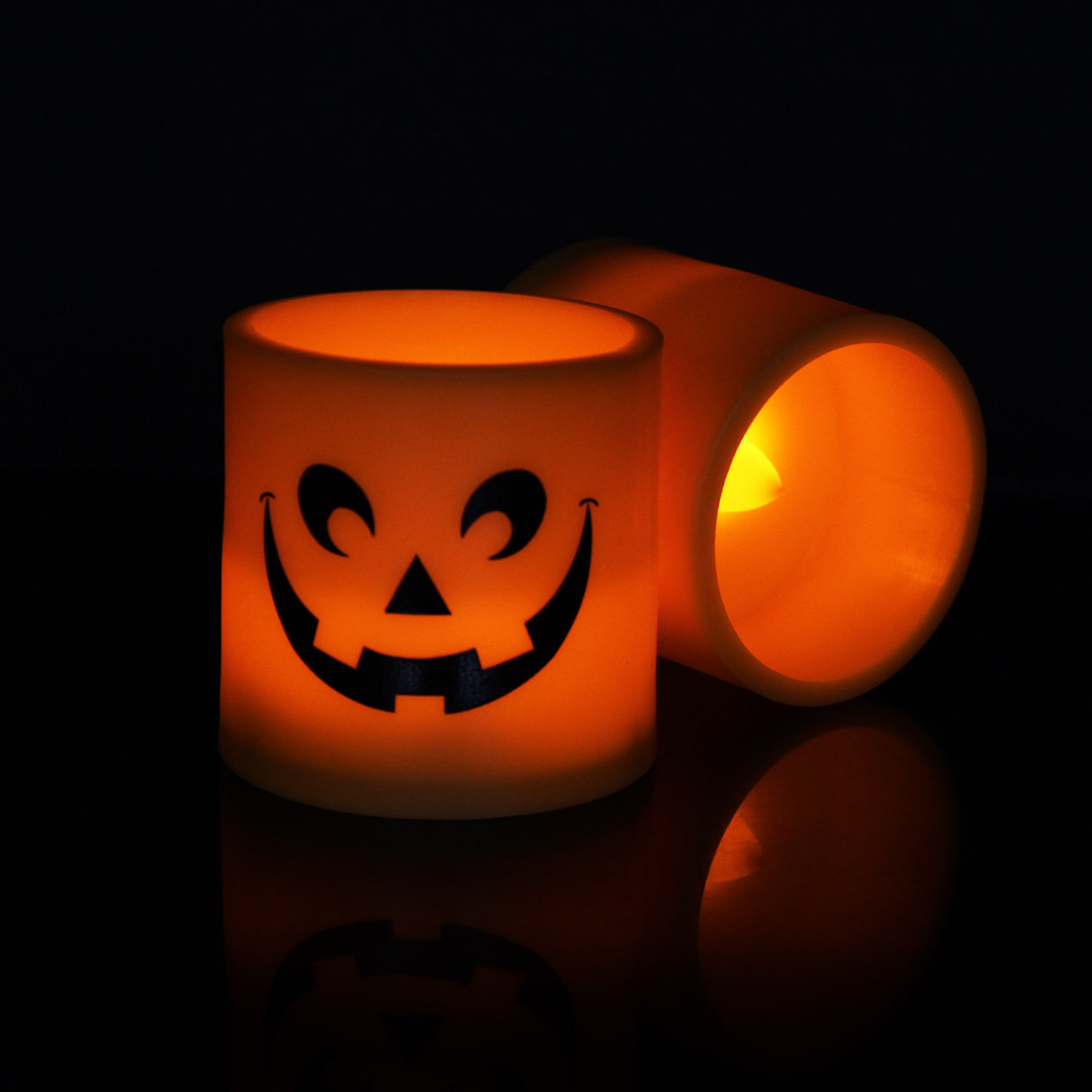 Halloween Ornaments Led Candle With Ghost Face 2