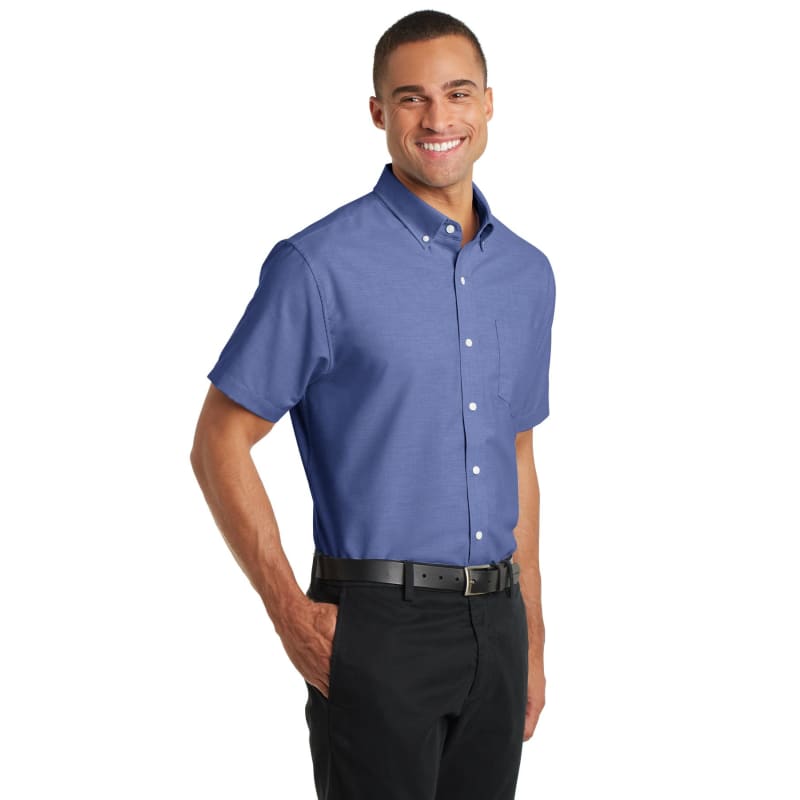 Port Authority Short Sleeve SuperPro Oxford Shirt. 12