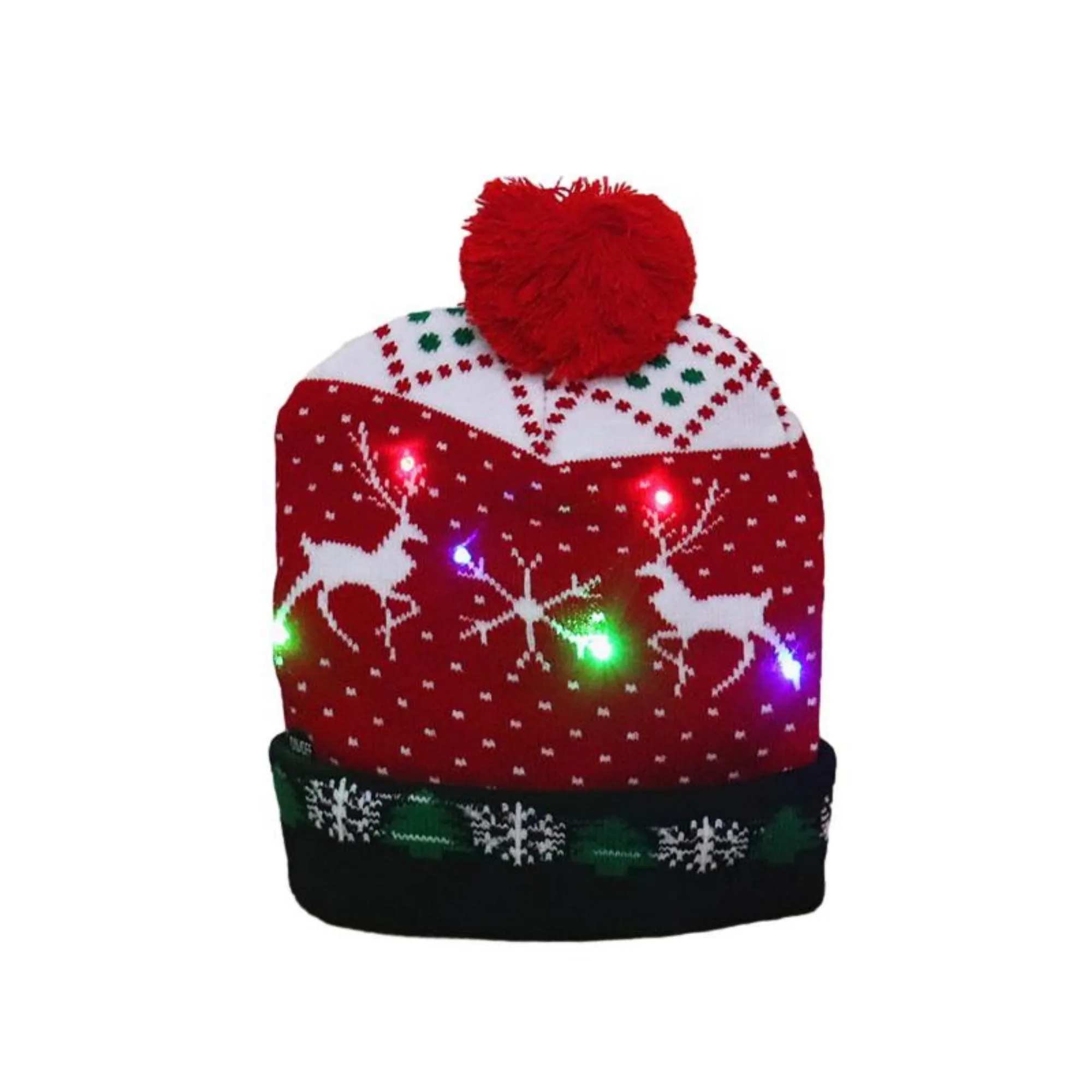 Birthday Christmas LED Lights Knitted Hat MOQ 100PCS 2
