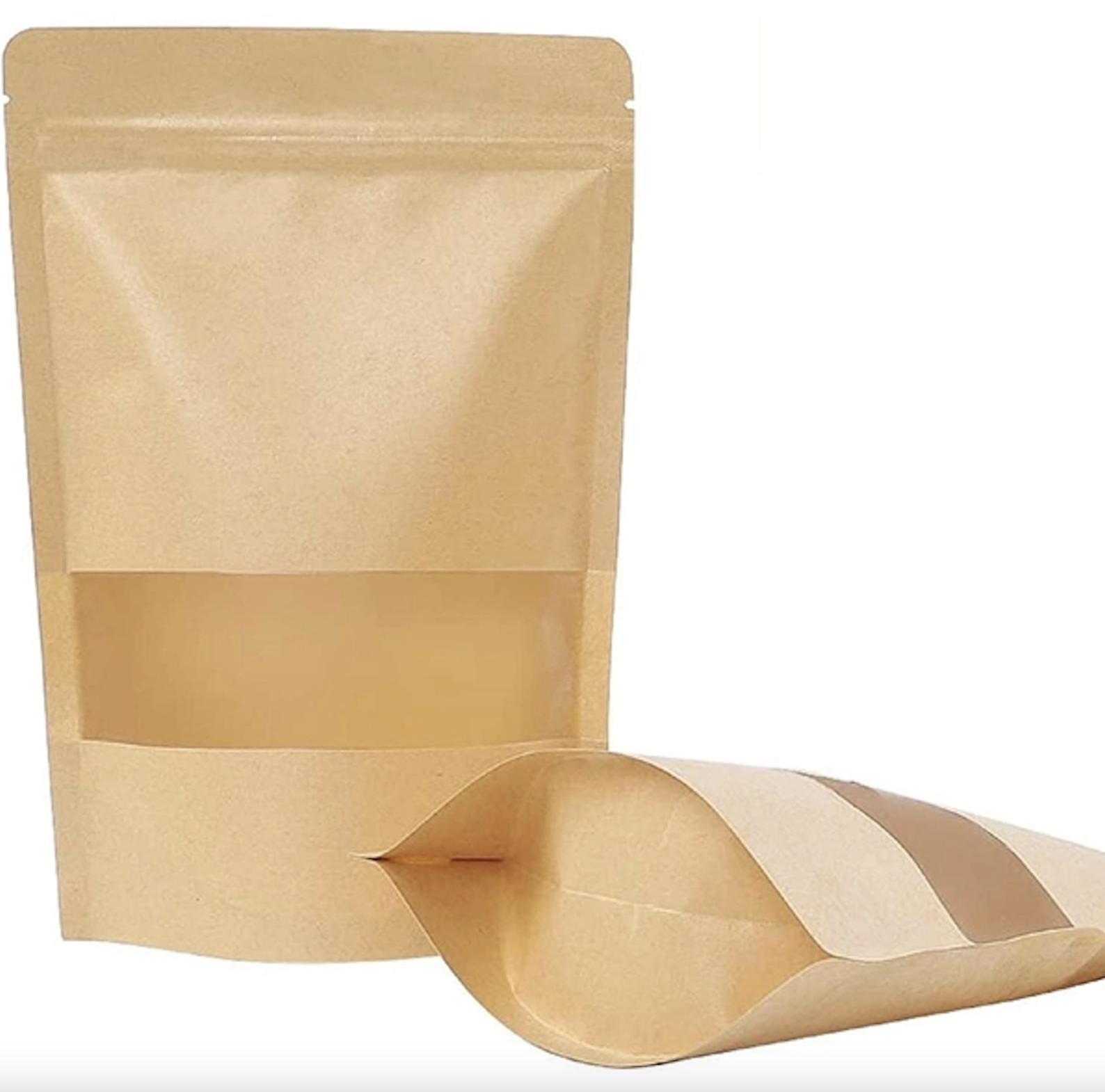 Kraft Stand Up Pouches With Window 2