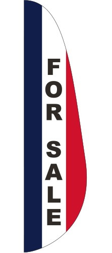 "FOR SALE" 3' x 12' Message Feather Flag 1