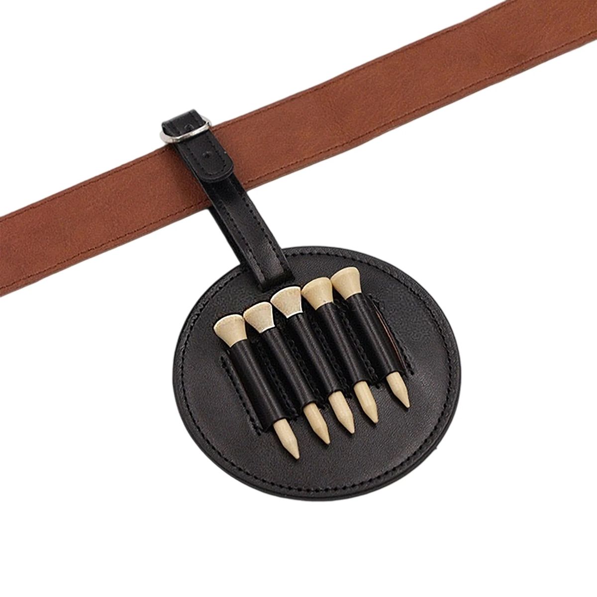 Customizable PU Leather Golf Tee Holder 1