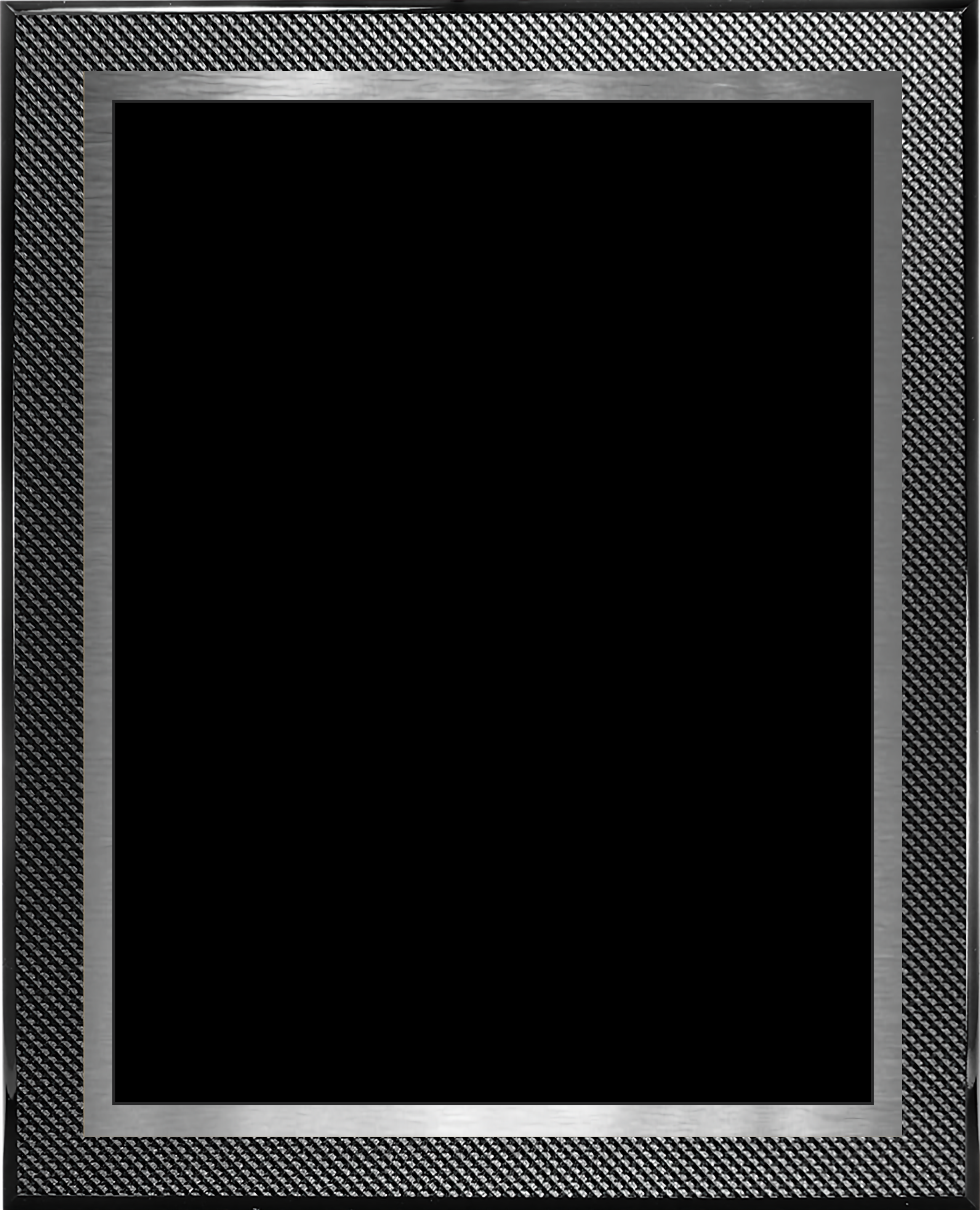 Piano Carbon Fiber Finish Plaque w/Choice of Double Plate 1