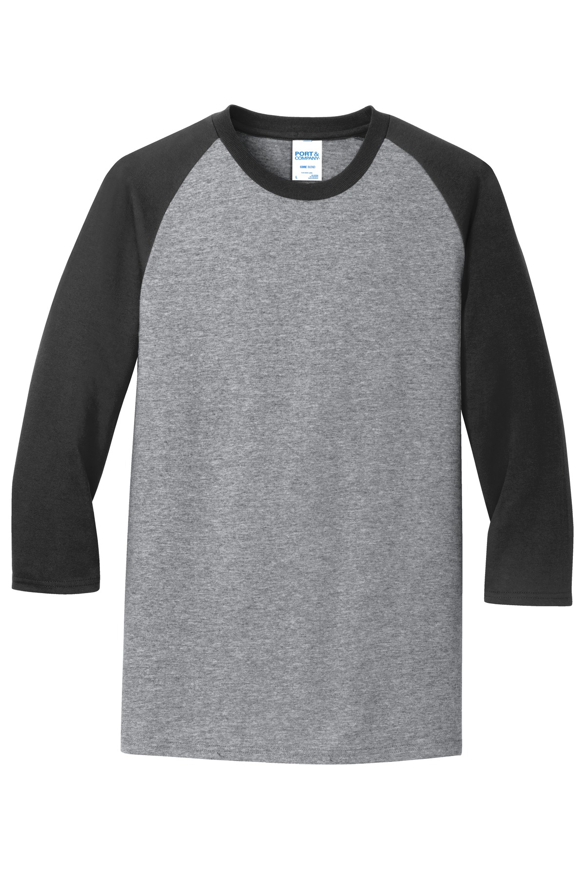 Port & Co Core Blend 3/4-Sleeve Raglan Tee. PC55RS 6