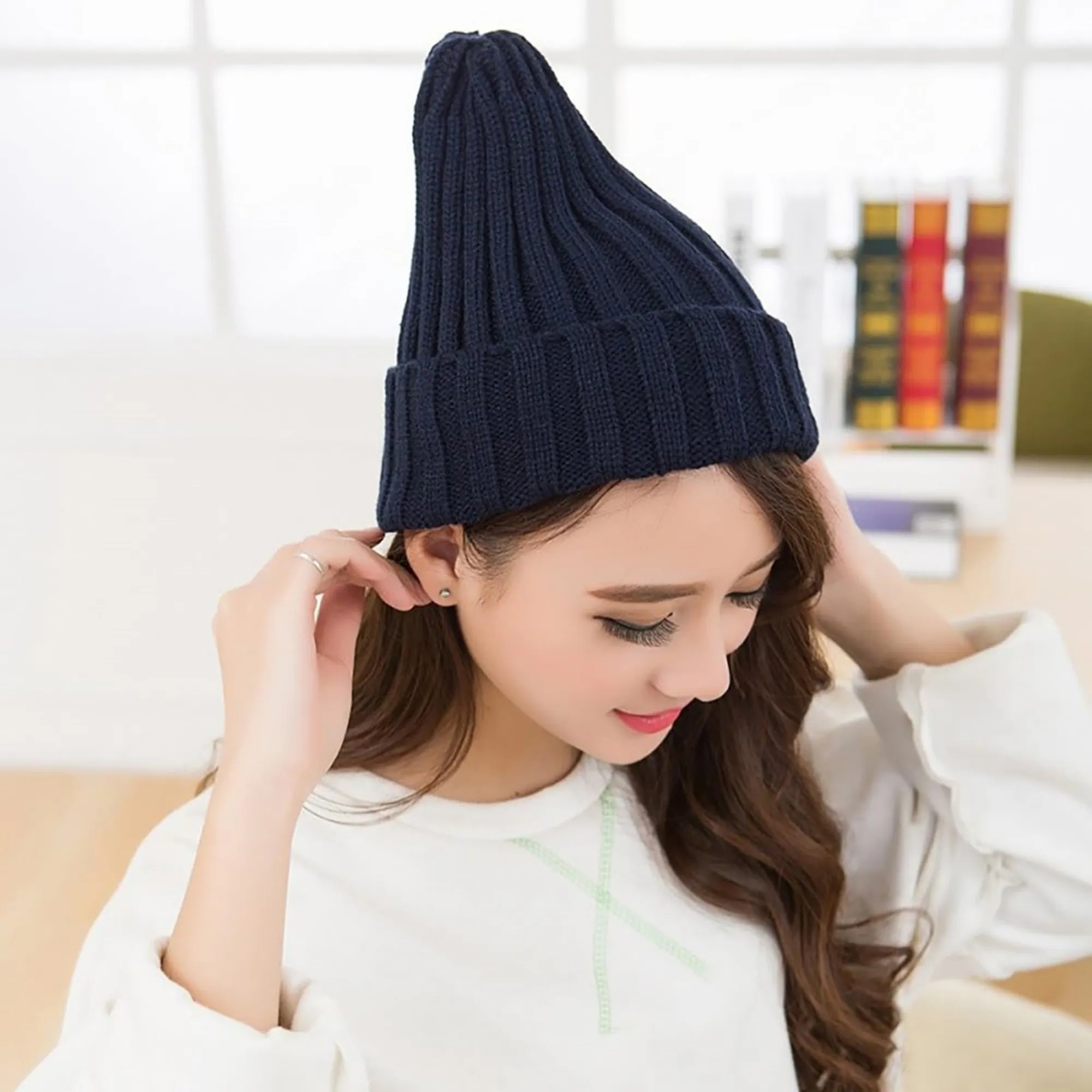 Warm Brimless Knit Beanie Hat for Men Women 14