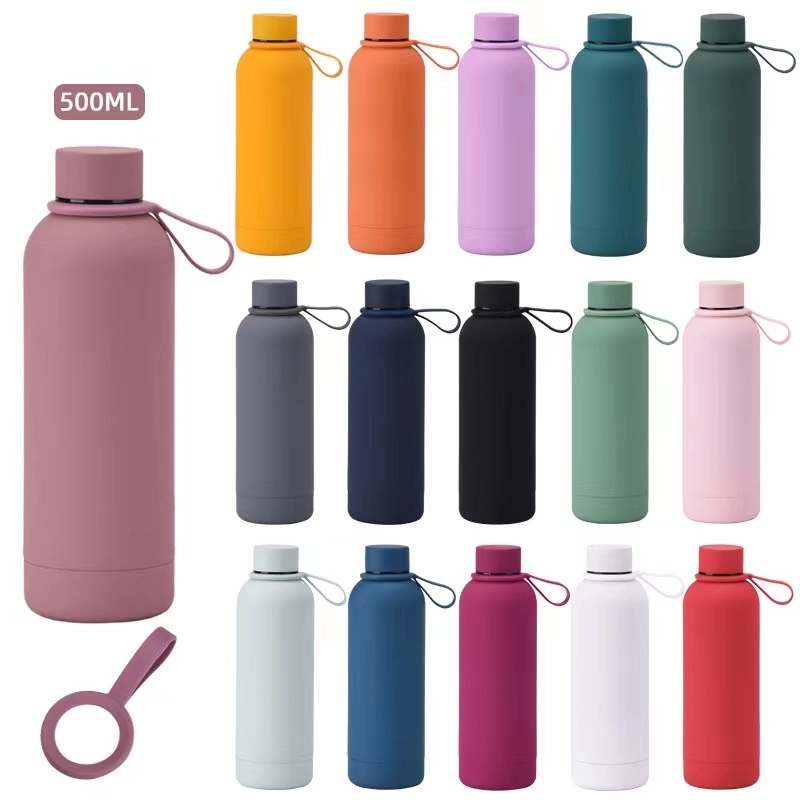 17 oz Rubber Paint Stainless Steel Water Bottle, custom water bottle with logo imprint 8