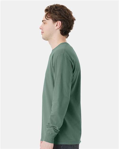 Unisex Garment-Dyed Long Sleeve T-Shirt With a Pocket - GDH250 59