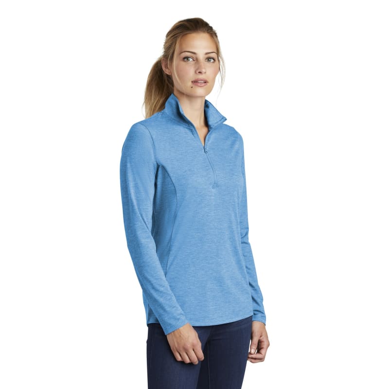 Sport-Tek Women's PosiCharge Tri-Blend Wicking 1/4-Zip Pullover. 15