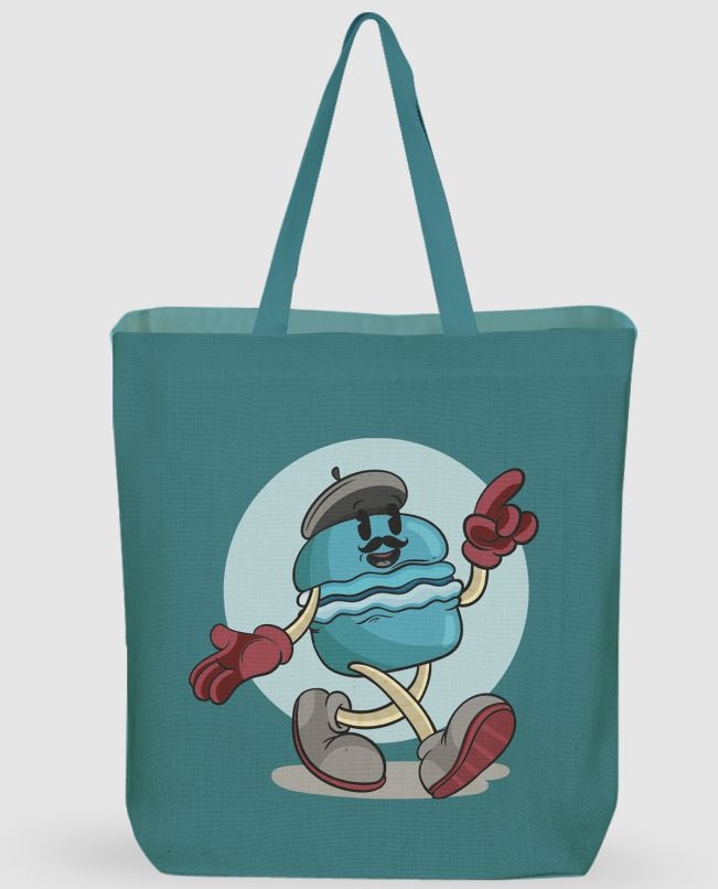 Custom 7 Oz Cotton Canvas Tote Bag - 15"X16" W/ - 3"G- 22" Handle