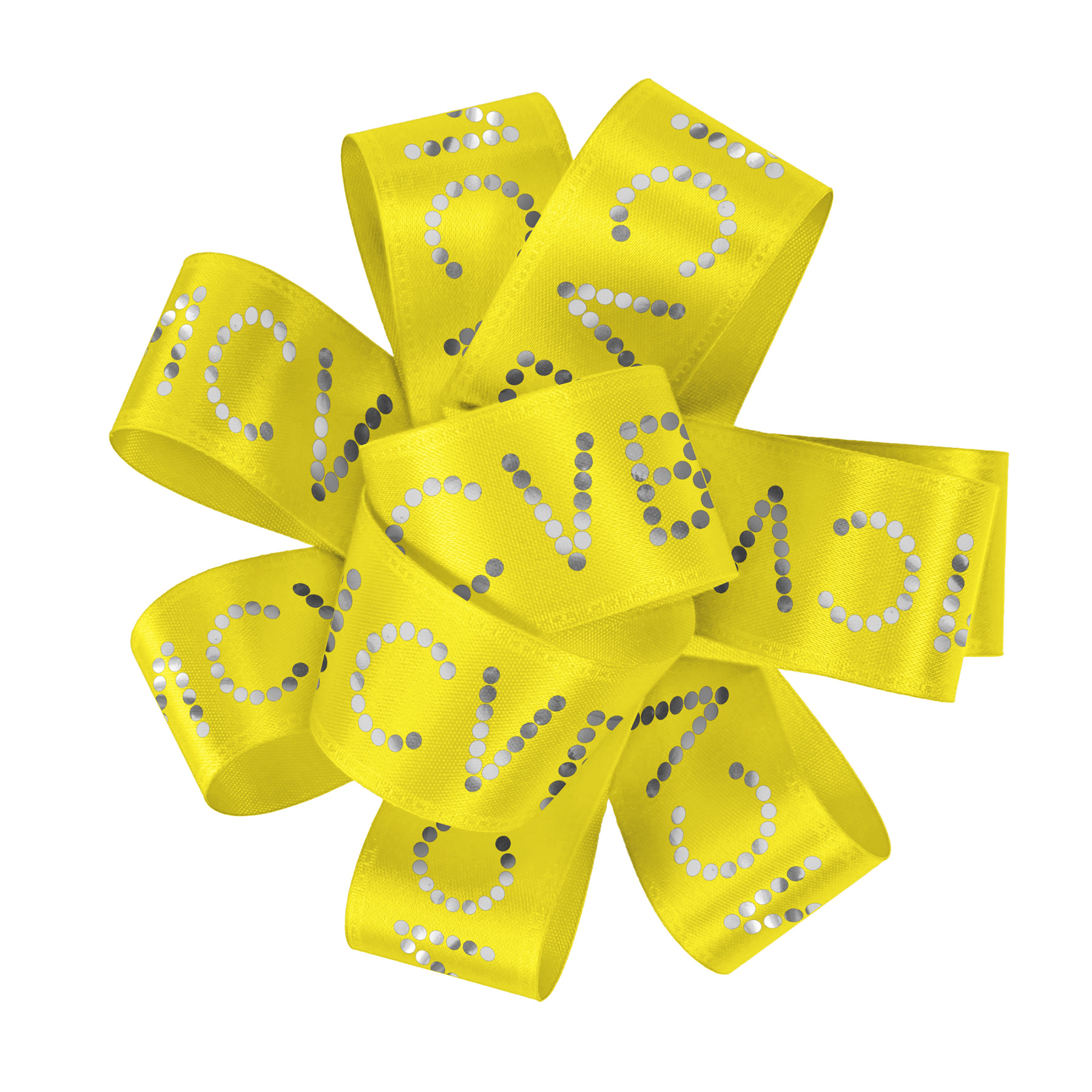 1" Badge Satin Bow - Sparkle 27
