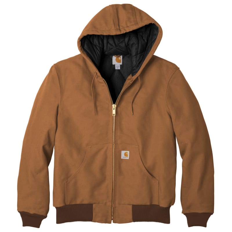 Carhartt Tall Quilted-Flannel-Lined Duck Active Jac. 11