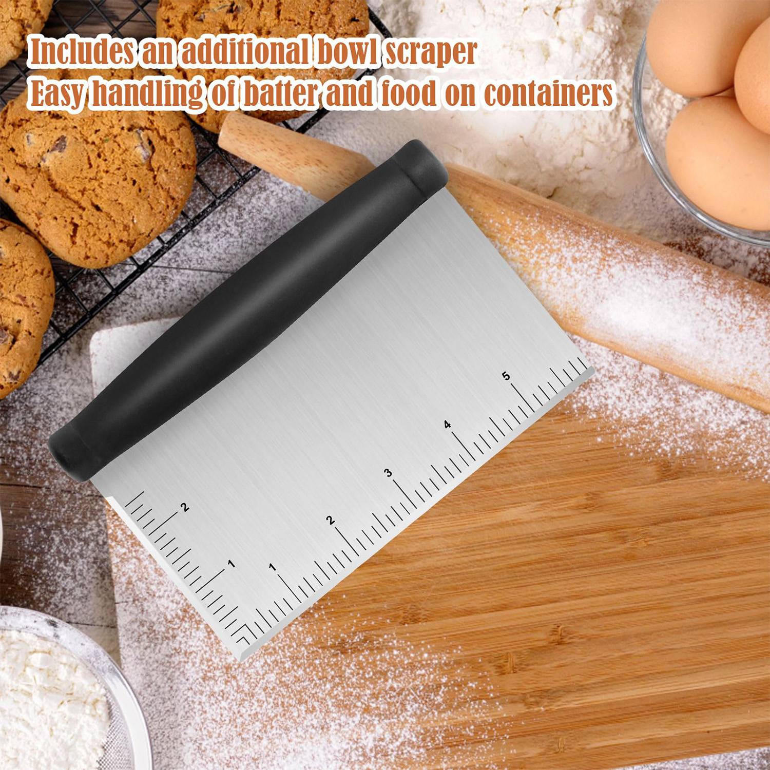 Stainless Steel Dough Scraper 1