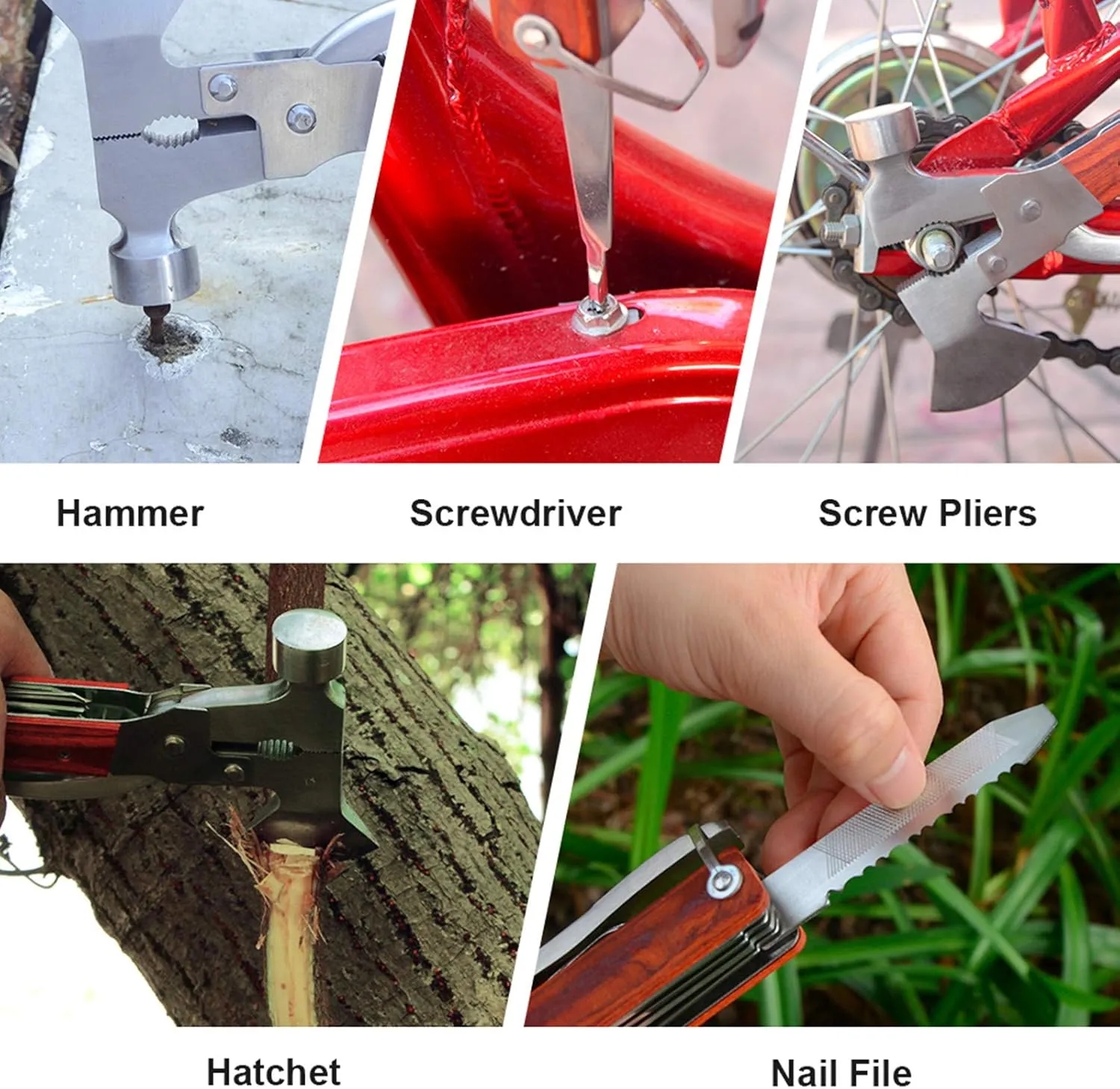Multi-Functional Folding Claw Hammer Pilers Tool 5