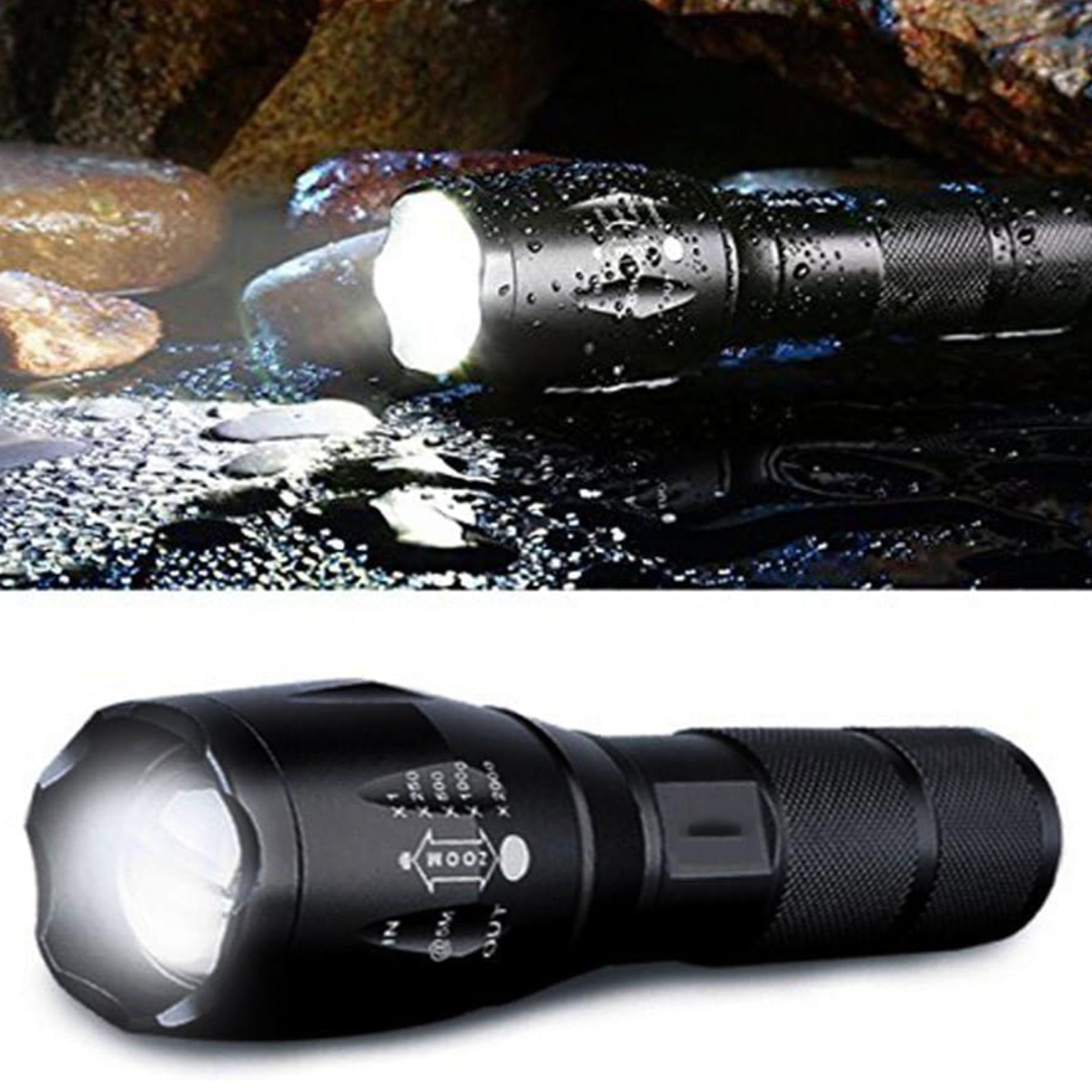 Zoomable Tactical LED Flashlight with Adjustable Focus 6