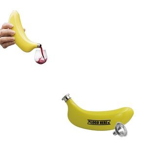 5oz Banana Shaped Stainless Steel Flask With Tightly Sealed Cap, custom water bottle with logo imprint 15