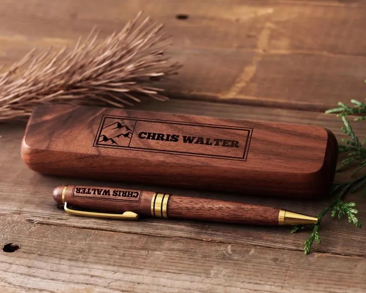 Custom Personalized Gift Wood Pen Set 2