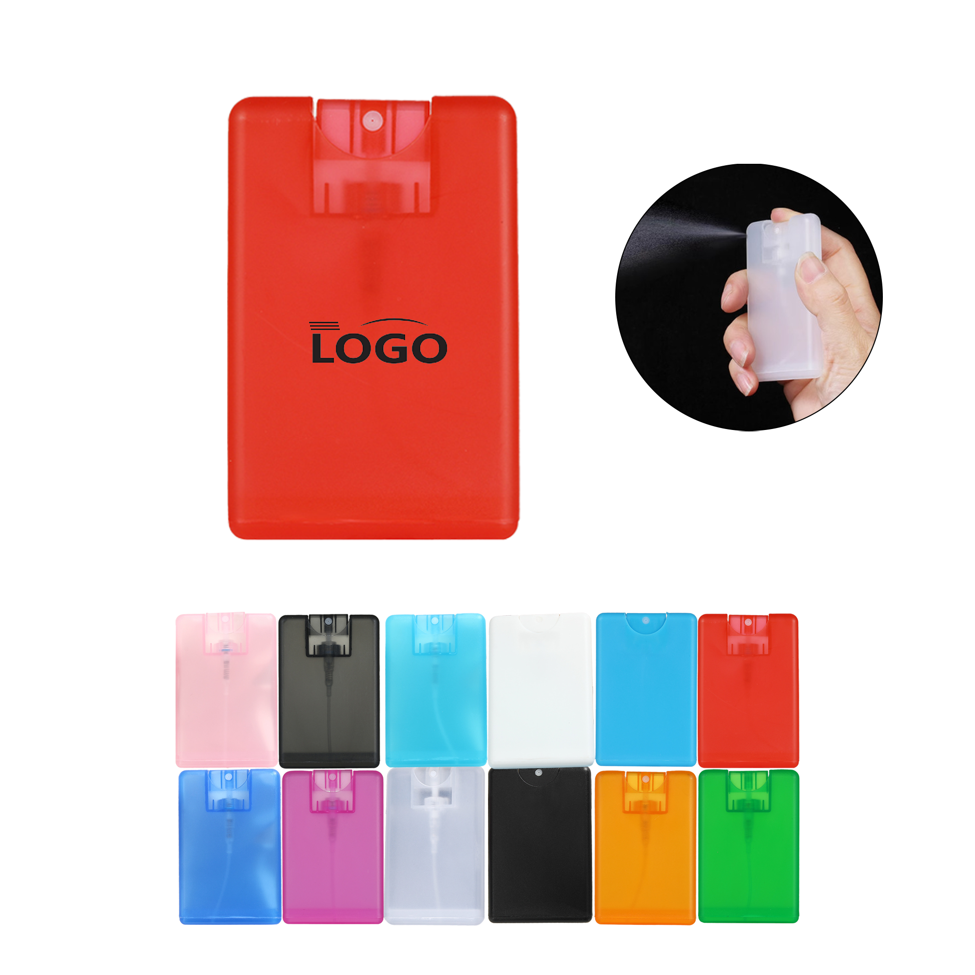 Portable Refillable Card Spray Bottle Plastic 13
