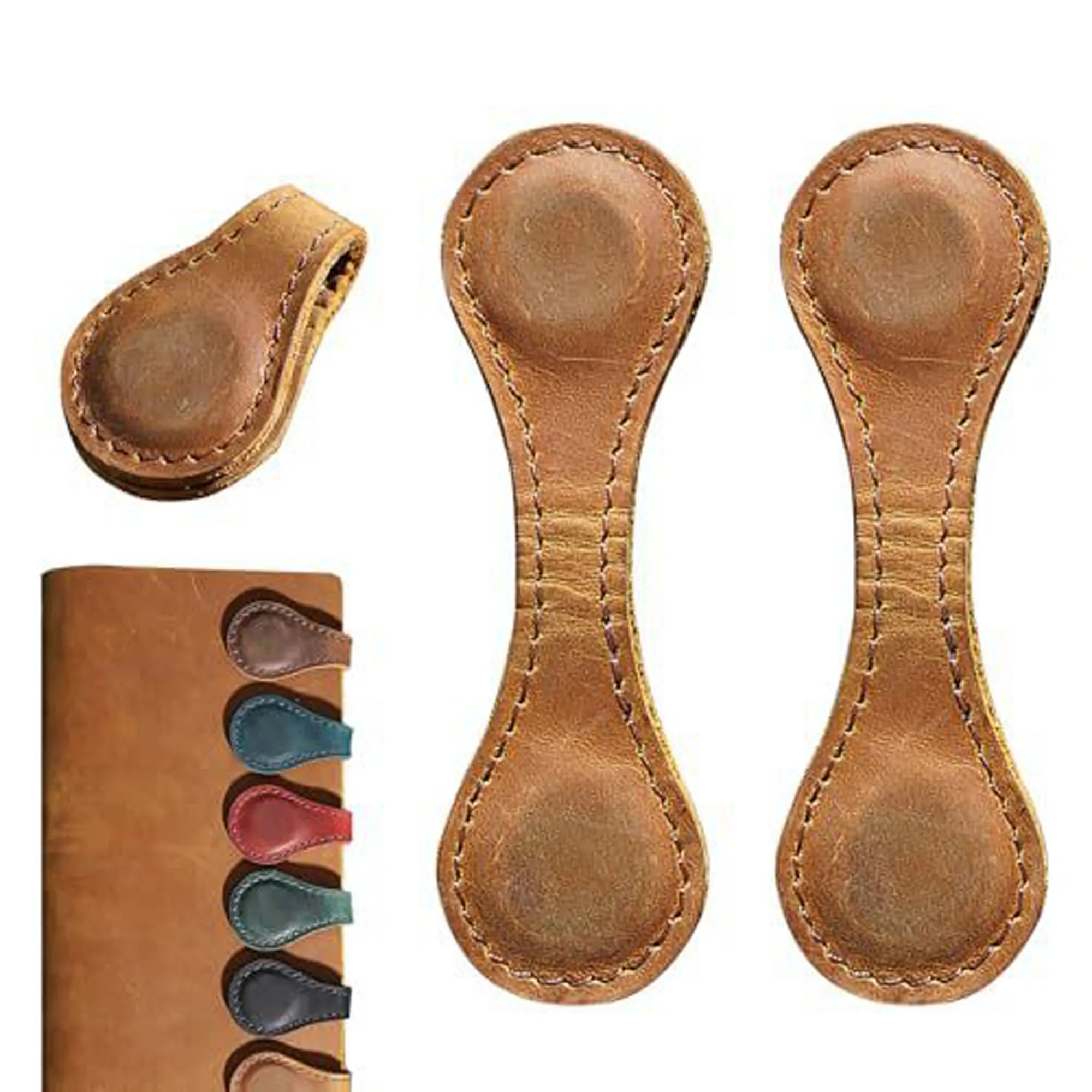 Vintage Leather Magnetic Bookmark 2