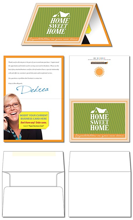 Greeting Card - 7x5 Folded with Business Card Slits & Envelopes – UV-Coated (1S) – 10 pt. 2