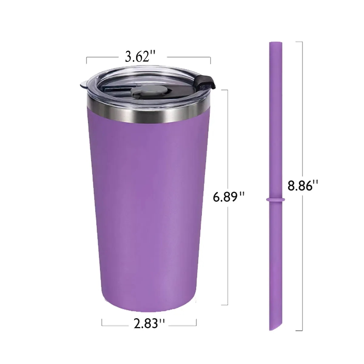 20 OZ Vacuum Insulated Double Wall Stainless Steel Tumbler 3