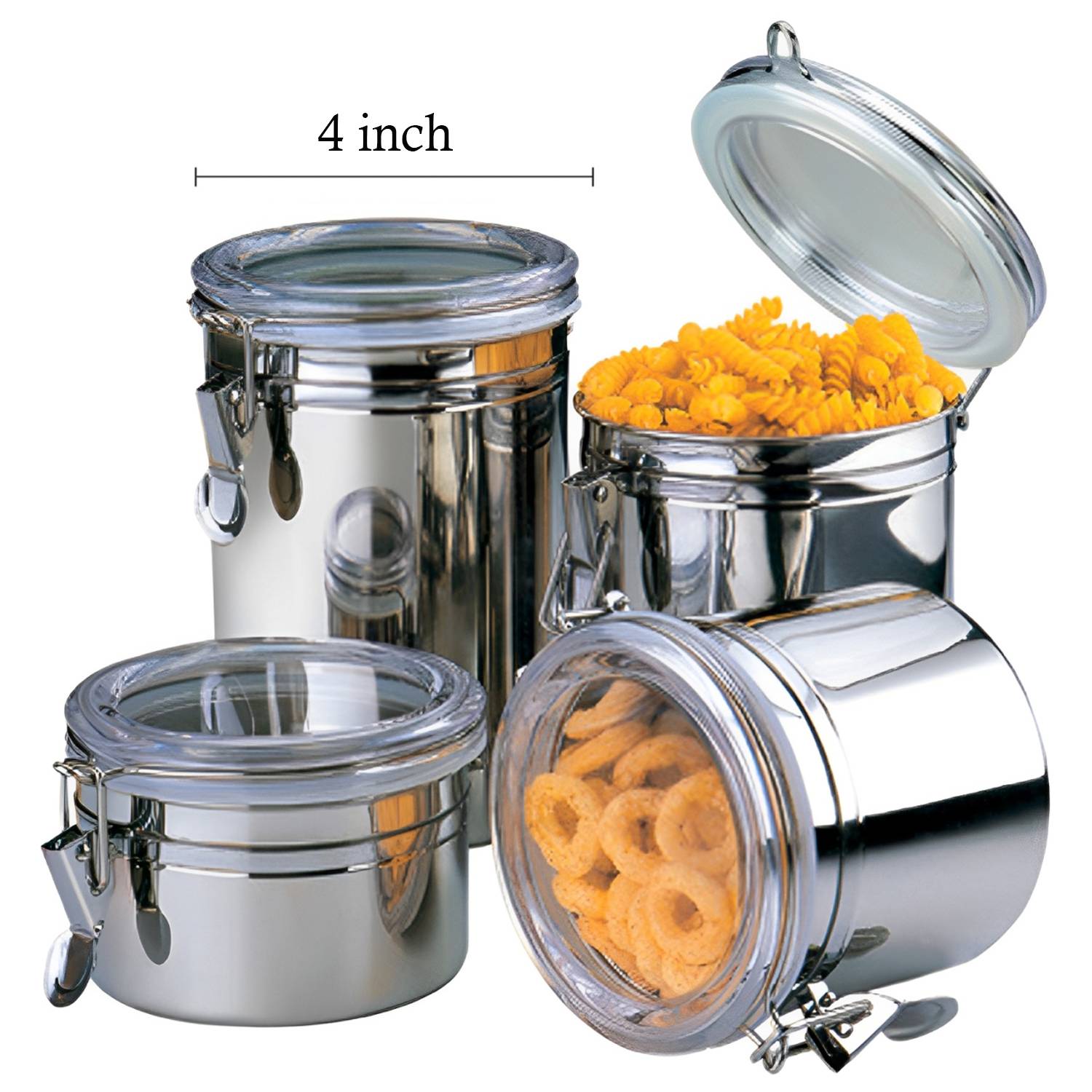 Stainless Steel Airtight Storage Canister Set 6