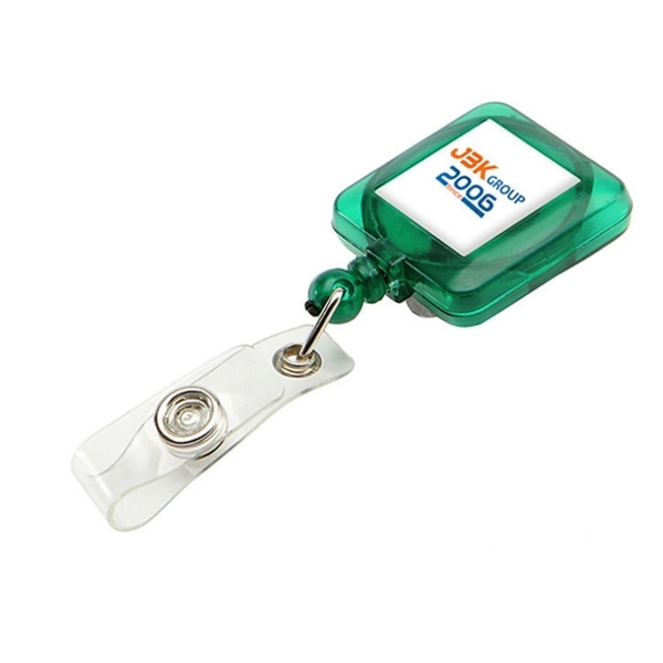 Plastic Square Badge Holder - opaque 2